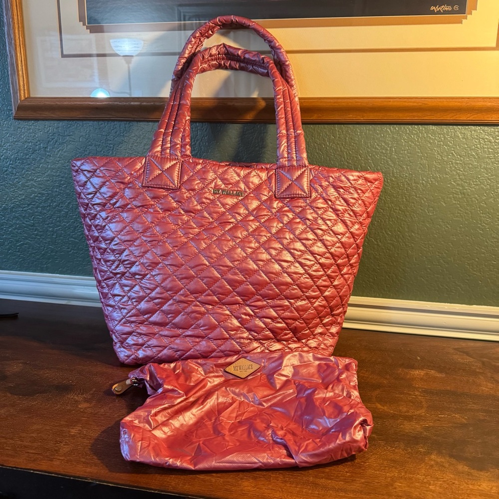 MZ Wallace Pink Quilted Tote Bag